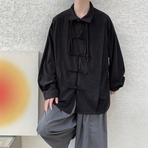 24年春夏加大码汉服打底长袖太极服男女通穿风衬衫 C53 F50图片