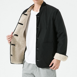 2024加大码唐装汉服直筒两面穿布扣风布衣棉服 JK35 P140图片