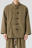24年太极服加绒厚保暖立领毛呢风唐装棉服JK50P135，男装棉衣，电商B375
