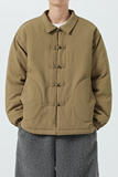 2024日系松加棉厚翻领布扣风汉服棉服外套JK71P130，男装棉衣，电商B375