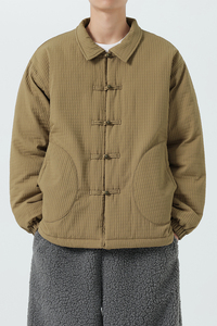 2024日系松加棉厚翻领布扣风汉服棉服外套 JK71 P130图片