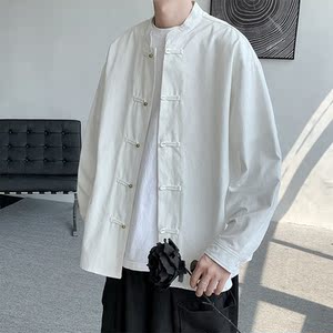 25日系唐装加绒加厚立领中式婚礼风加绒衬衫 JK42-1 P110图片