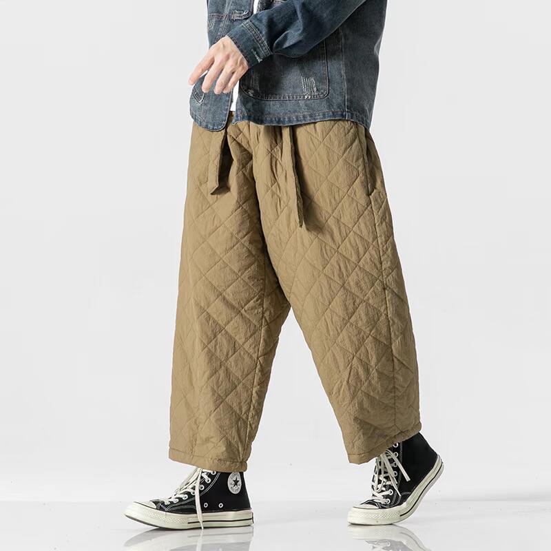 冬古风复古夹棉厚中式休闲裤汉服唐装搭配风棉裤K172P85,男装棉裤,电商B375