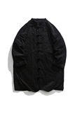 24年立领纯色长款加绒厚风棉服日系外套JK54P150，男装棉衣，电商B375