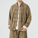 二五年新中式潮日系太极服立领布扣风中山装JK47P100，男装民族服装，电商B375