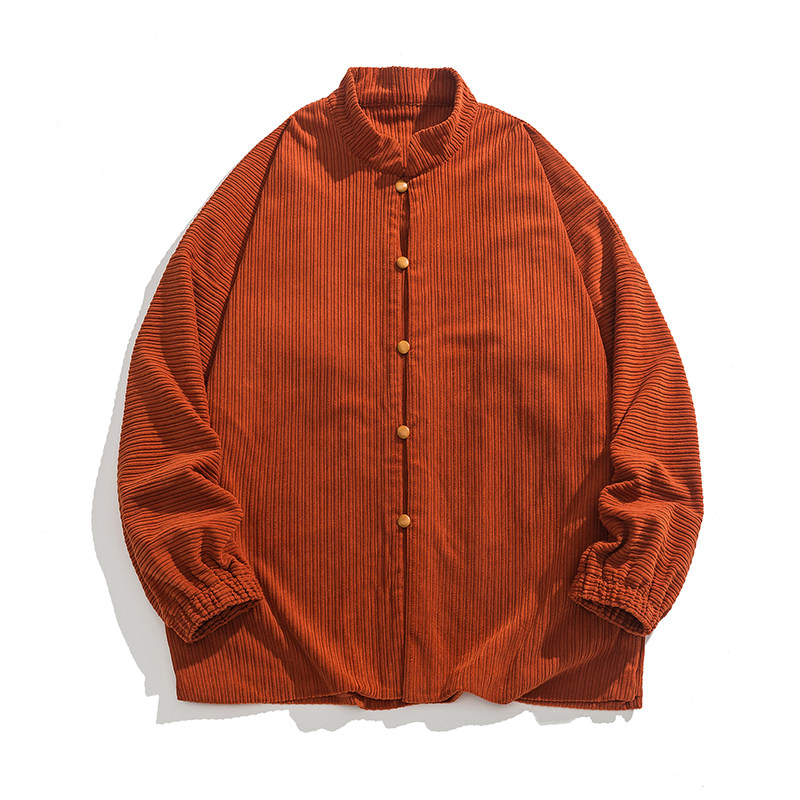 秋冬汉服唐装插袋复古条绒夹克风外套有大码JK61P95,男装夹克,电商B375