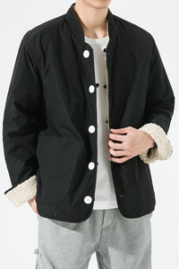 2024加大码唐装汉服直筒两面穿布扣风布衣棉服 JK35 P140图片