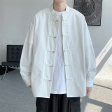 25日系唐装加绒加厚立领中式婚礼风加绒衬衫JK42-1P110，男装衬衫，电商B375