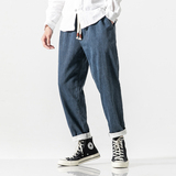 加绒复古大码汉服唐装搭配新中式宽松风牛仔裤K06-1P85，男装牛仔裤，电商B375