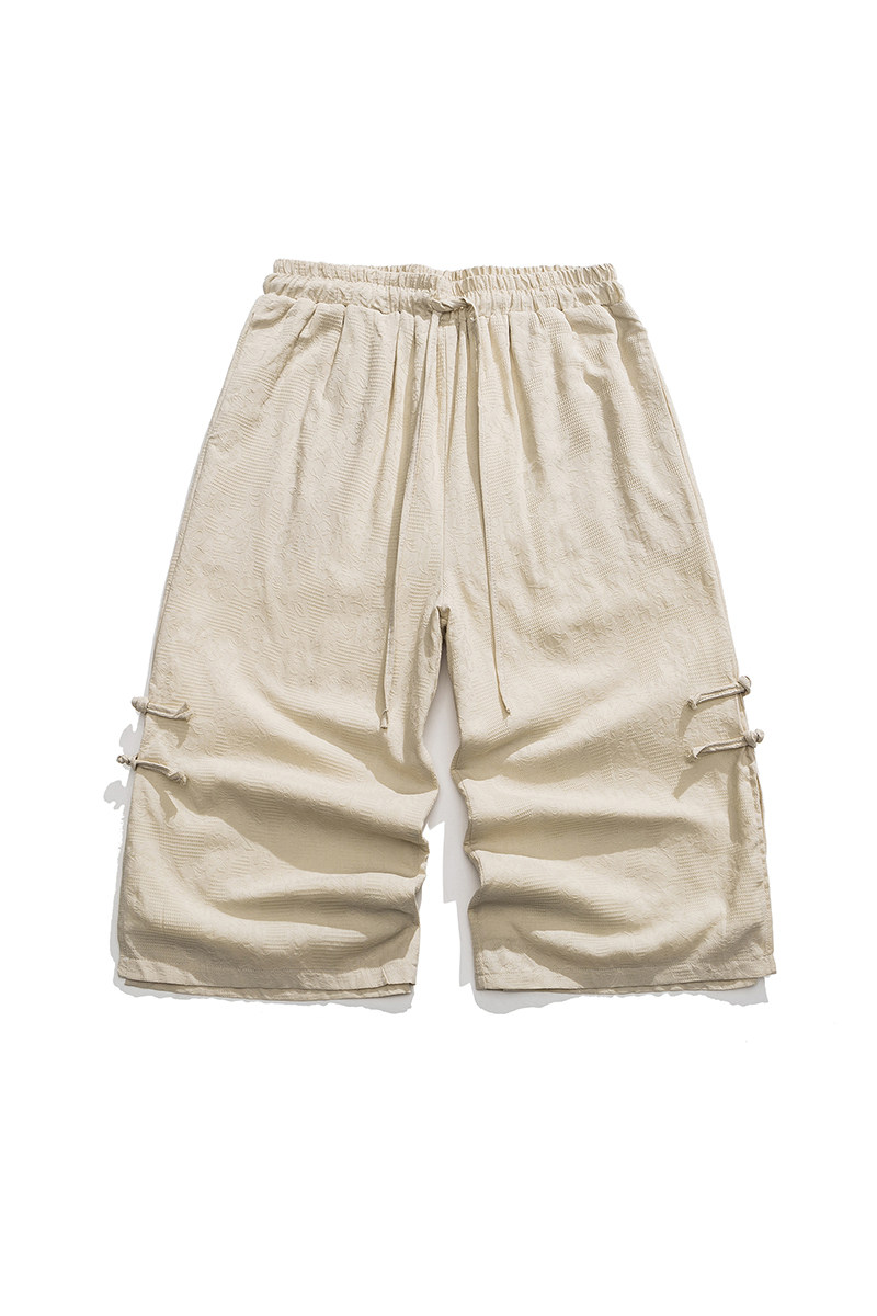 24年夏装棉麻汉服宽松加大码两件套布扣新中式休闲裤K179F75,男装民族服装,电商B375