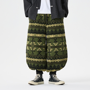 冬装汉服加绒加厚毛绒保暖收口松紧风休闲裤 K212 P85图片