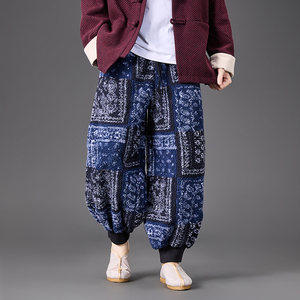 秋冬汉服加绒加厚复古古风收口毛绒风休闲裤 K212 P85图片