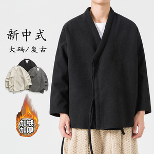 2024加大码宽松棉服加绒风汉服唐装外套开衫 JK53 P120图片