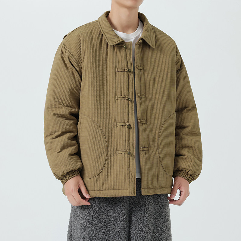 冬季太极服日系加大码加棉厚中式风棉衣外套JK71P130,男装棉衣,电商B375