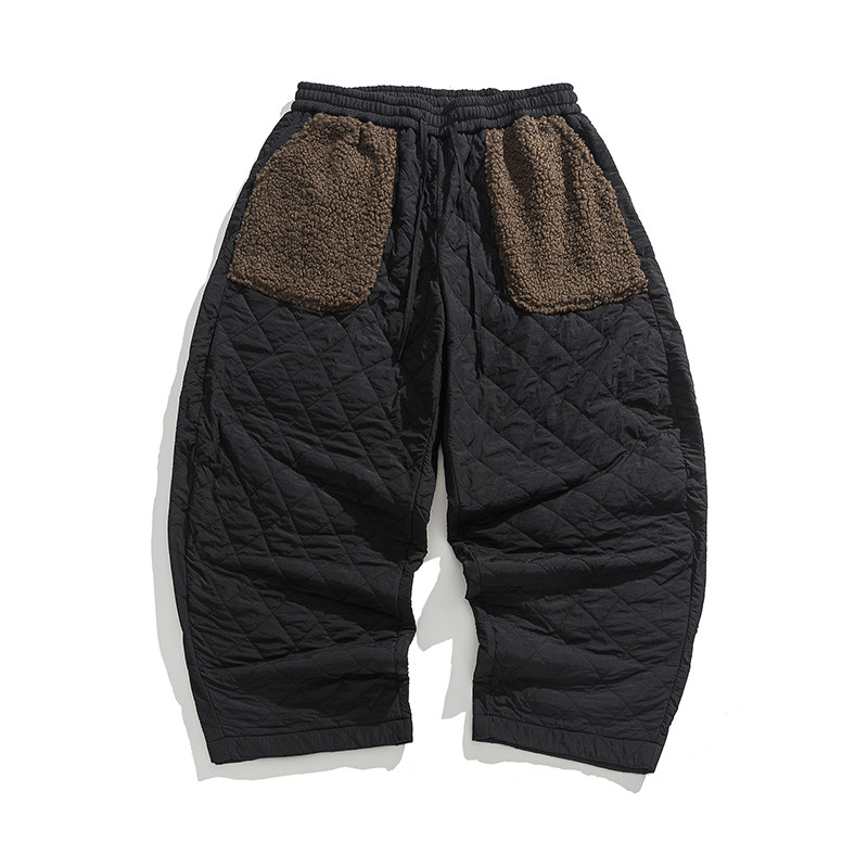 冬加绒加厚棉裤风加大码毛绒保暖古风汉服休闲裤K194P85,男装棉衣,电商B375