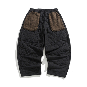 冬加绒加厚棉裤风加大码毛绒保暖古风汉服休闲裤 K194 P85图片