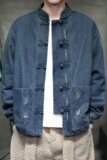25年加绒厚立领夹克唐装复古汉服风牛仔棉衣JK43-1P130，男装夹克，电商B375