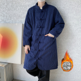 2025加大码长款加绒厚唐装中式长褂风棉衣JK54P150，男装棉衣，电商B375