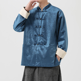 24秋冬汉服立领大码日系丝光绒宽松唐装风夹克JK68P110，男装夹克，电商B375