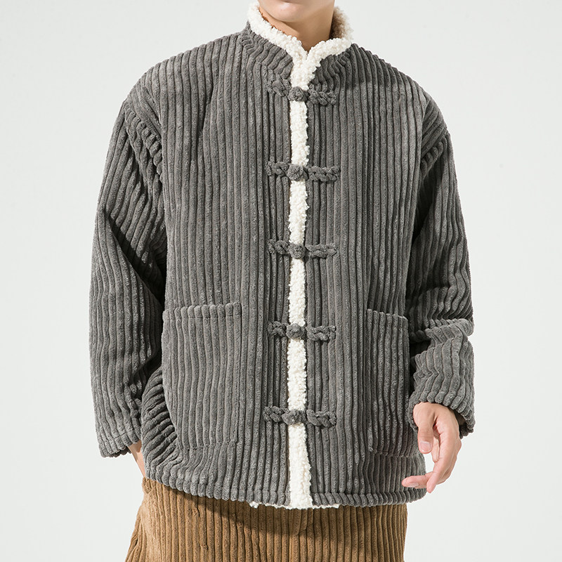 2024加大码立领毛绒民族服装汉服风棉衣 有大码 JK36 P90图片
