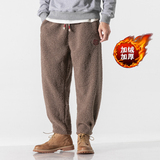 2025加大码宽松加绒加厚唐装汉服太极裤风休闲裤K121P70，男装民族服装，电商B375