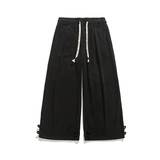 秋冬宽松布扣收口纯色汉服搭配唐装风休闲长裤K166P70，男装民族服装，电商B375