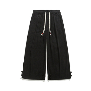 秋冬宽松布扣收口纯色汉服搭配唐装风休闲长裤 K166 P70图片
