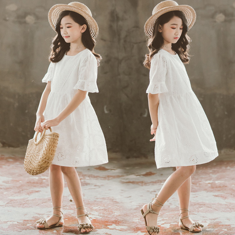 女童连衣裙夏装2022新款潮十岁大童韩版洋气薄款凉快夏季儿童裙子