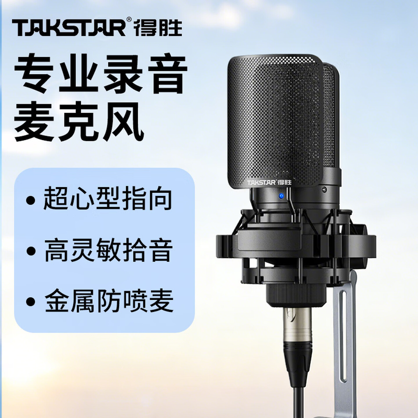 得胜SM-8B 三代专业录音话筒直播K歌录音配音乐器有线电容麦克风