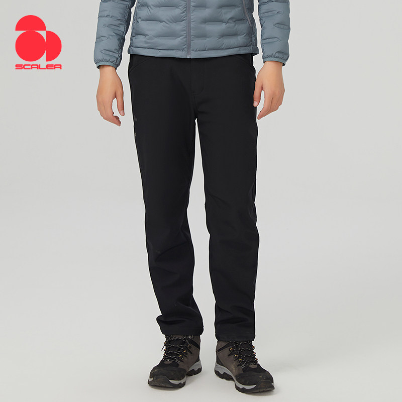 思凯乐户外软壳裤男防风防水透气女弹力休闲徒步登山裤子F3914504