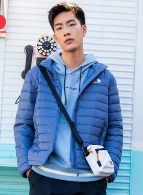 SCALER思凯乐户外冬男款鹅绒服轻薄防风保暖立领冲锋衣内胆羽绒服