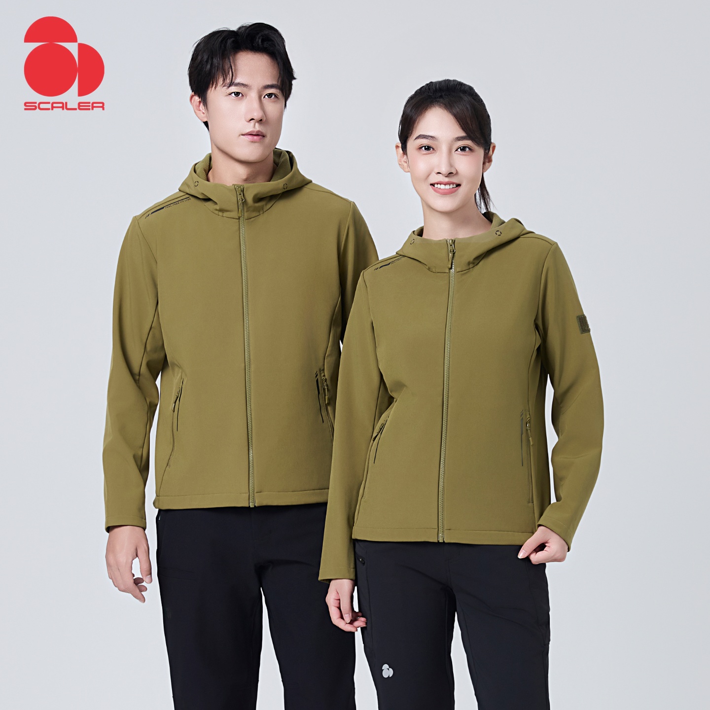 思凯乐户外防风摇粒绒软壳衣新款男女保暖徒步登山服外套F2905934