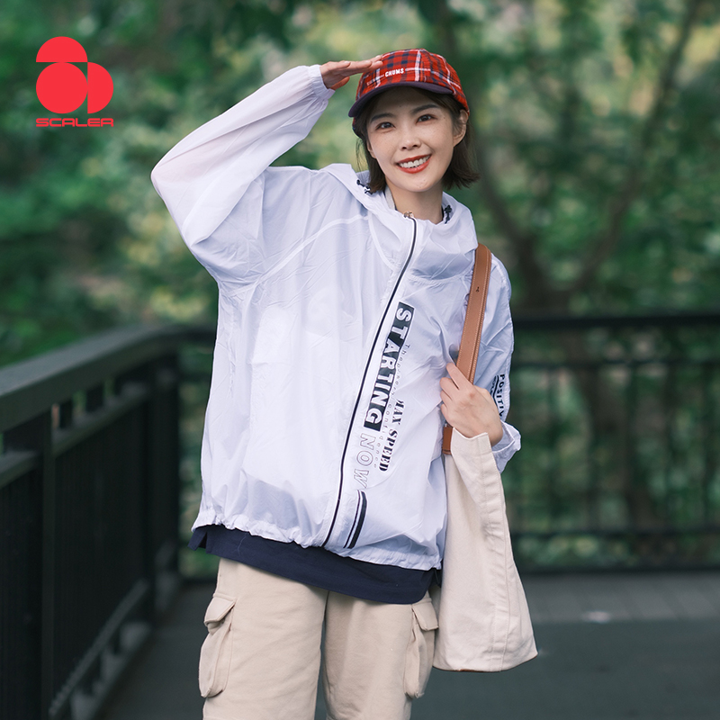 思凯乐户外防晒衣女防紫外线皮肤衣男超薄防水宽松风衣潮F2021541