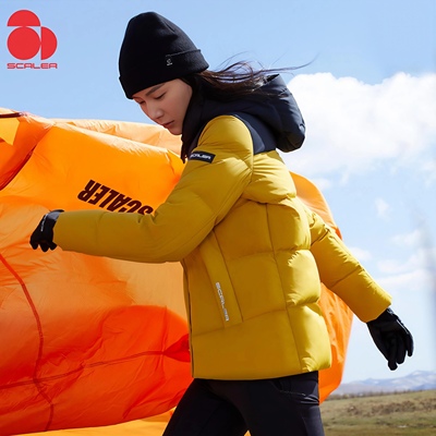 鹅绒思凯乐SCALER户外男女弹力鹅绒服防风保暖加厚羽绒服F6102232