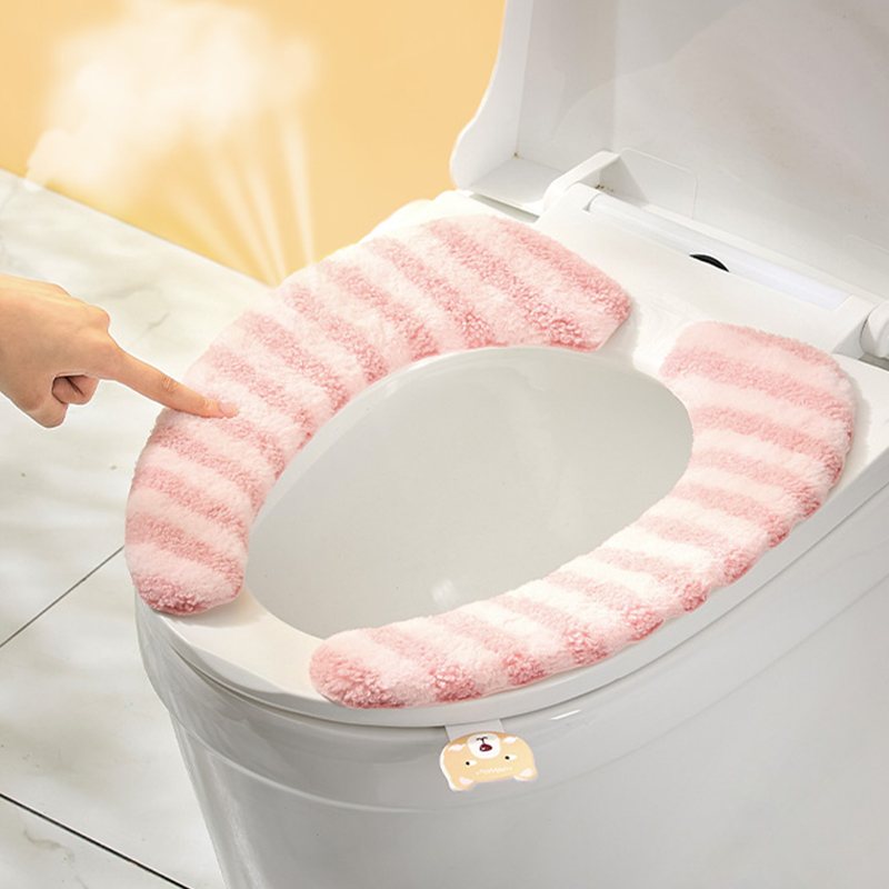 冬季粘贴式通用防水加绒马桶坐垫