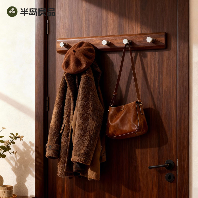 [半岛良品]吸盘门后挂钩免打孔衣服强力承重收纳架卧室墙壁挂衣架