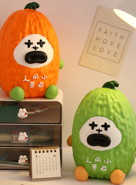 创意卡通苦瓜玉米大号存钱罐摆件