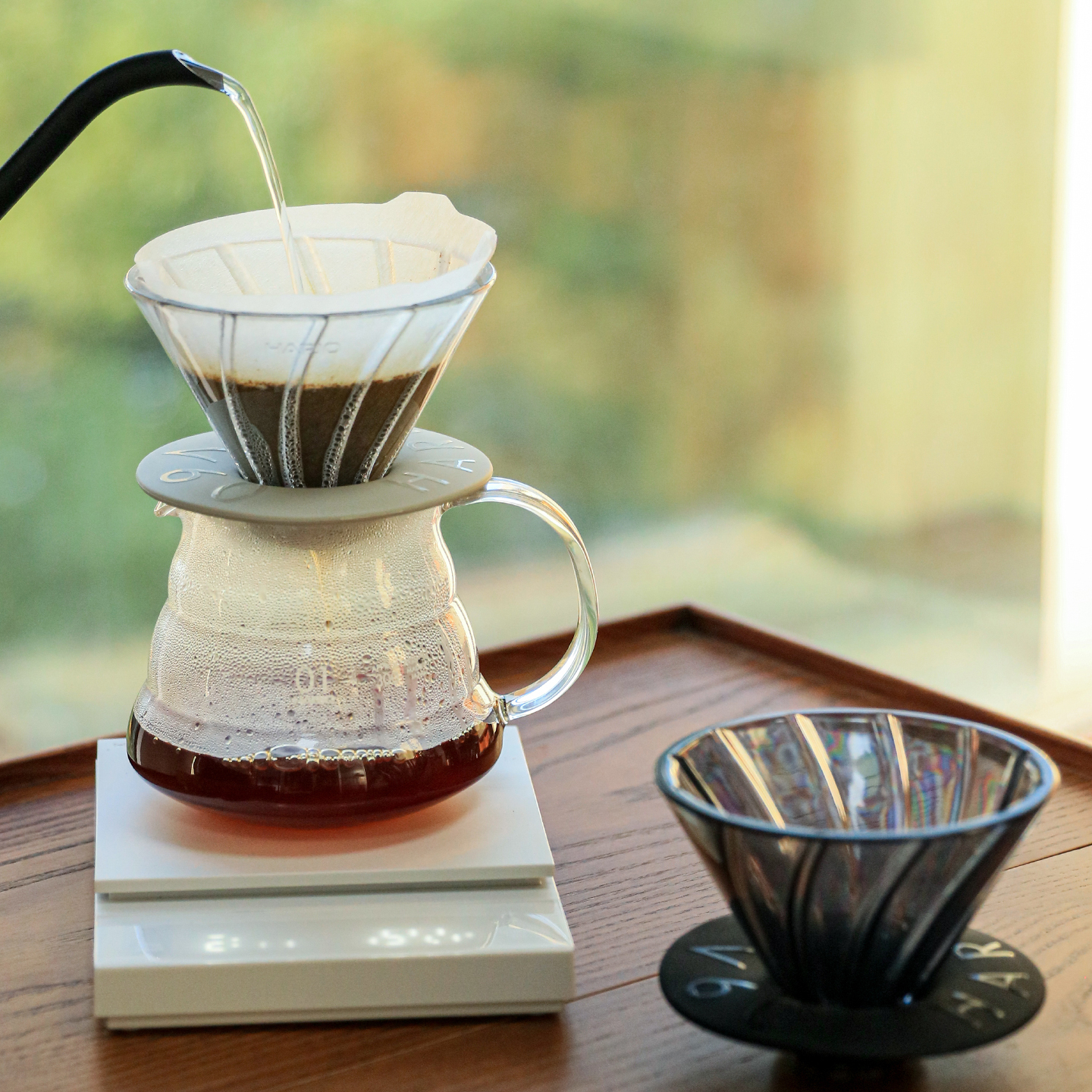 HARIO凹槽V60滤杯凹肋骨手冲咖啡滴漏式过滤树脂滤杯聪明杯Tritan