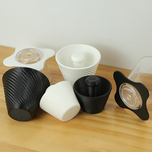 OREA手冲咖啡滤杯3D打印压纸器平底155/185大圆滤纸 V2/V3滤杯托