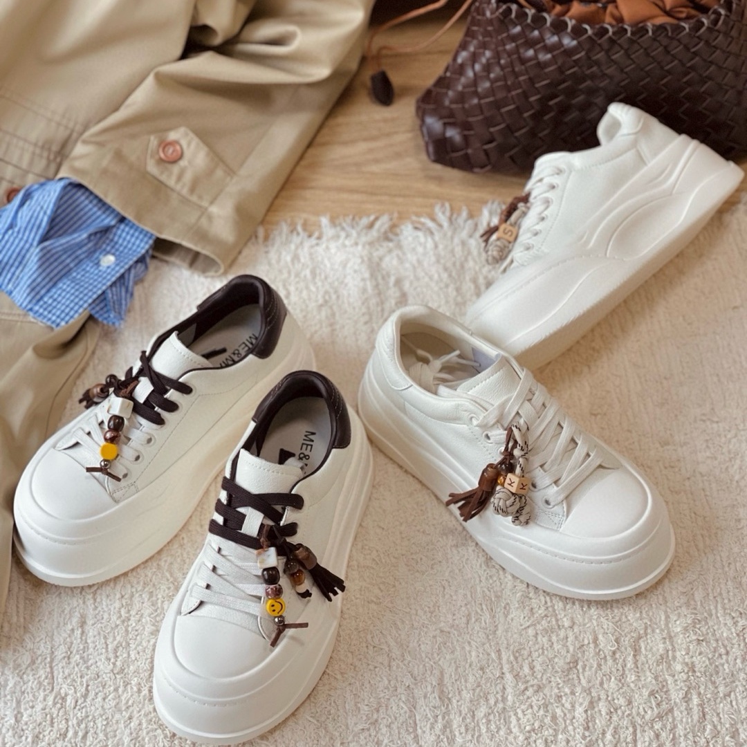 韩版真皮时尚休闲运动鞋女