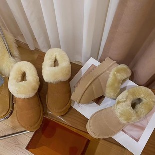 真皮羊毛保暖雪地靴女2652 时尚 VK定制 韩版