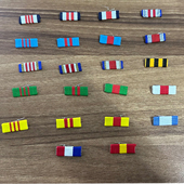 荣誉别针礼服胸针彩色制服挂件收藏复古绶带包布徽章绶带