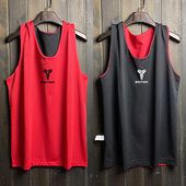 运动双面穿篮球服上衣男美式 背心训练队服学生比赛两面穿运动球衣