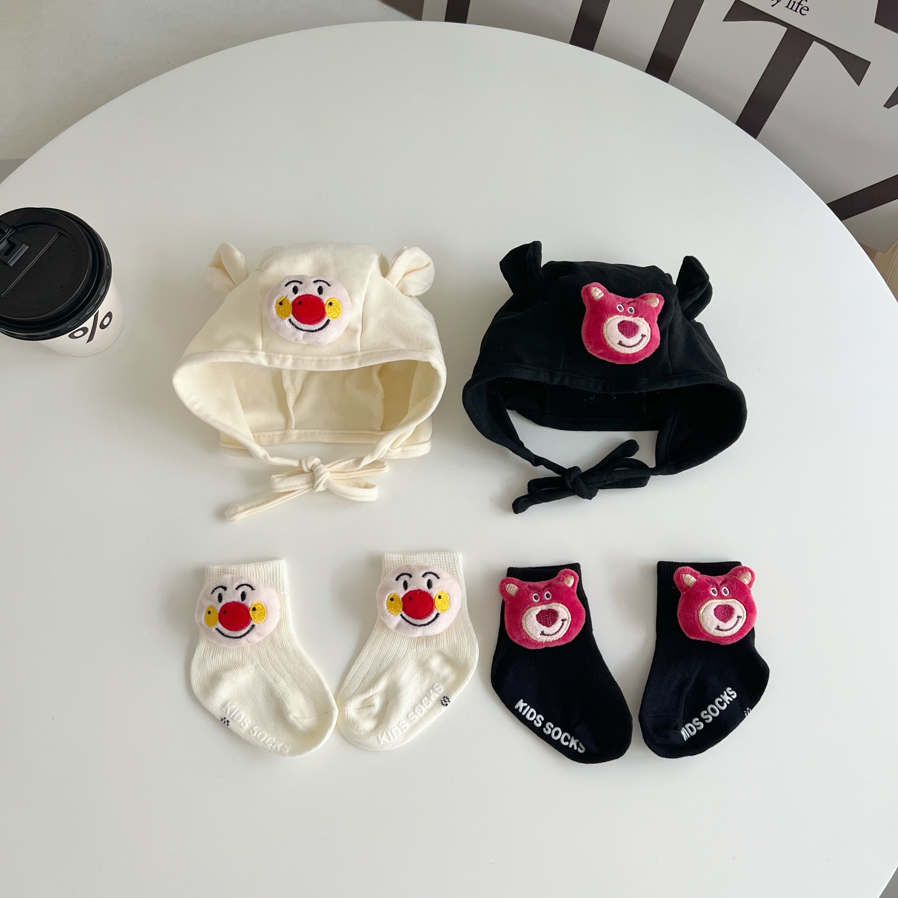 婴儿帽子春秋季男女宝宝超萌胎帽新生儿小月龄婴幼儿宝宝可爱护耳