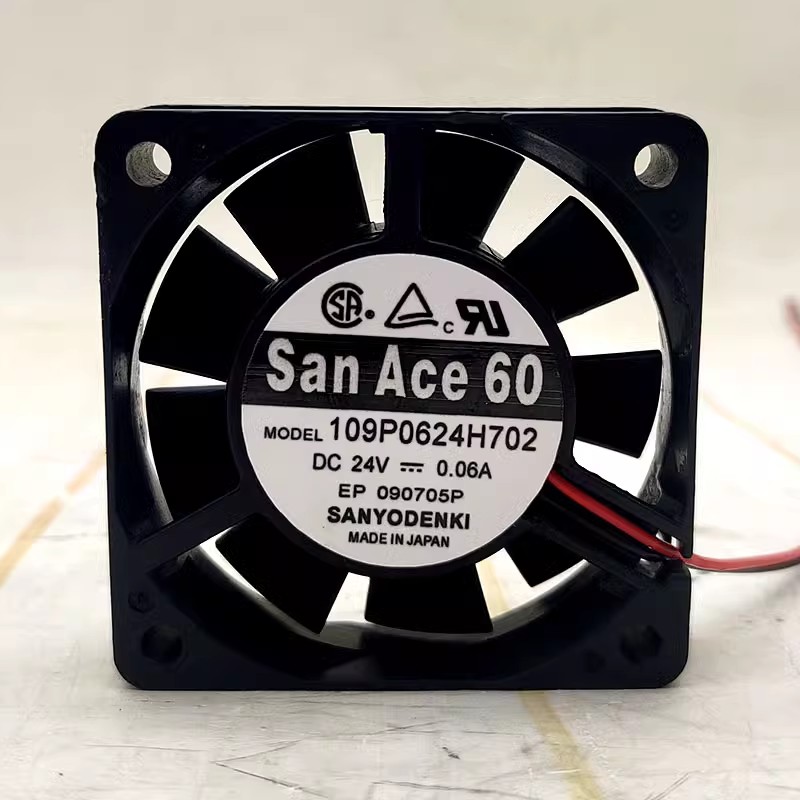 原装Sanyo三洋109P0624H702 24V 0.06A 6厘米 6015变频器散热风扇 - 实物图