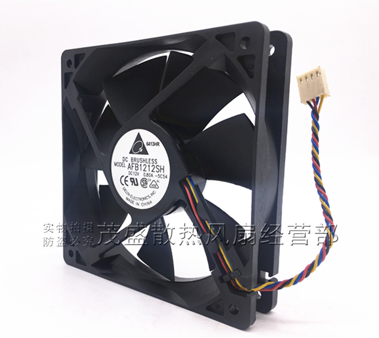 台达 AFB1212SH 12V 0.80A 12025 12CM双滚珠暴力大风量pwm风扇