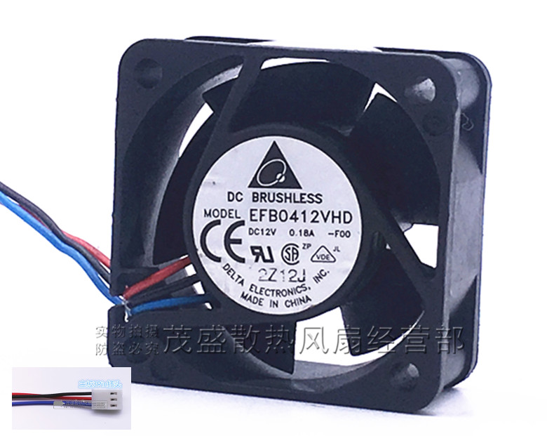 原装台达 EFB0412VHD 4020 4CM 12V 0.18A 双滚珠南北桥 散热风扇