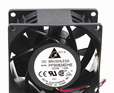 原装台达 PFB0824DHE 24V 8cm 1.63A 大风量 四线PWM 变频器风扇