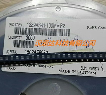 1239AS-H-100M=P2 TOKO贴片叠层电感 2520-10UH 20% 1A 2.5X2X1.2