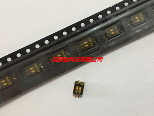 KE贴片二位拨码开关 1.27MM间距 DSHP02TSGER 全新原装